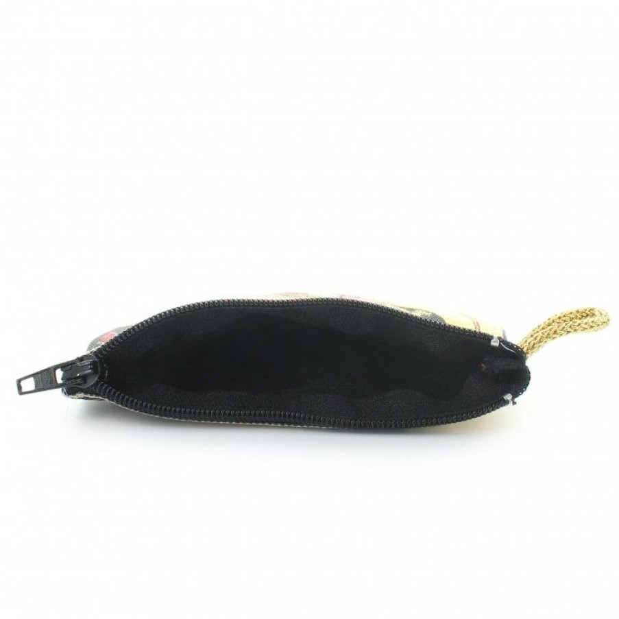 Palais du Rosaire Etui A Chapelet | Etui A Chapelet En Fil Dore 10X7 Cm Decore De La Vierge Noire
