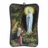 Palais du Rosaire Cadre Religieux | Cadre Religieux De Lourdes En Bois Avec Dorures 10X15Cm