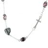 Palais du Rosaire Collier Fantaisie | Collier Dizainier En Verre Avec L'Apparition De Lourdes