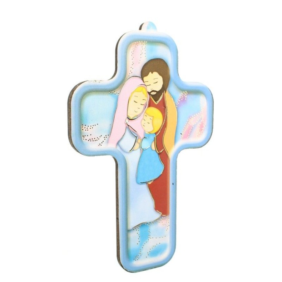 Palais du Rosaire Croix Religieuse | Croix De La Sainte Famille Pour Enfant 9X14Cm
