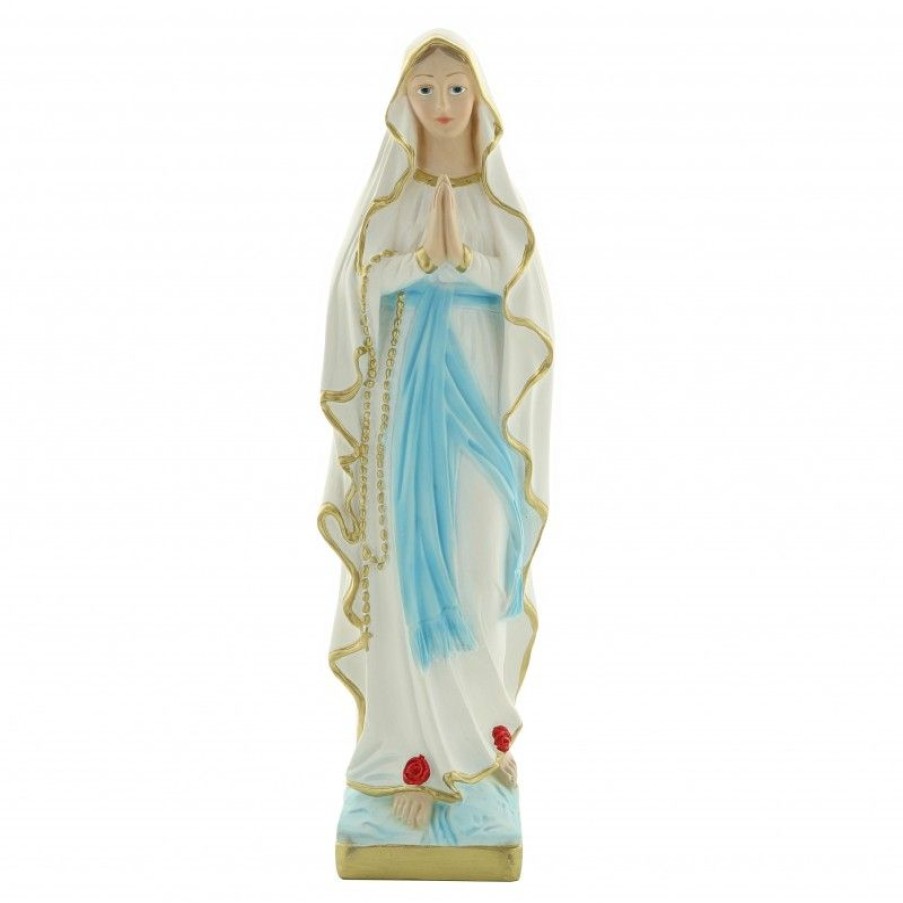 Palais du Rosaire Statue De Notre Dame De Lourdes | Statue En Resine Coloree De Notre Dame De Lourdes 30Cm
