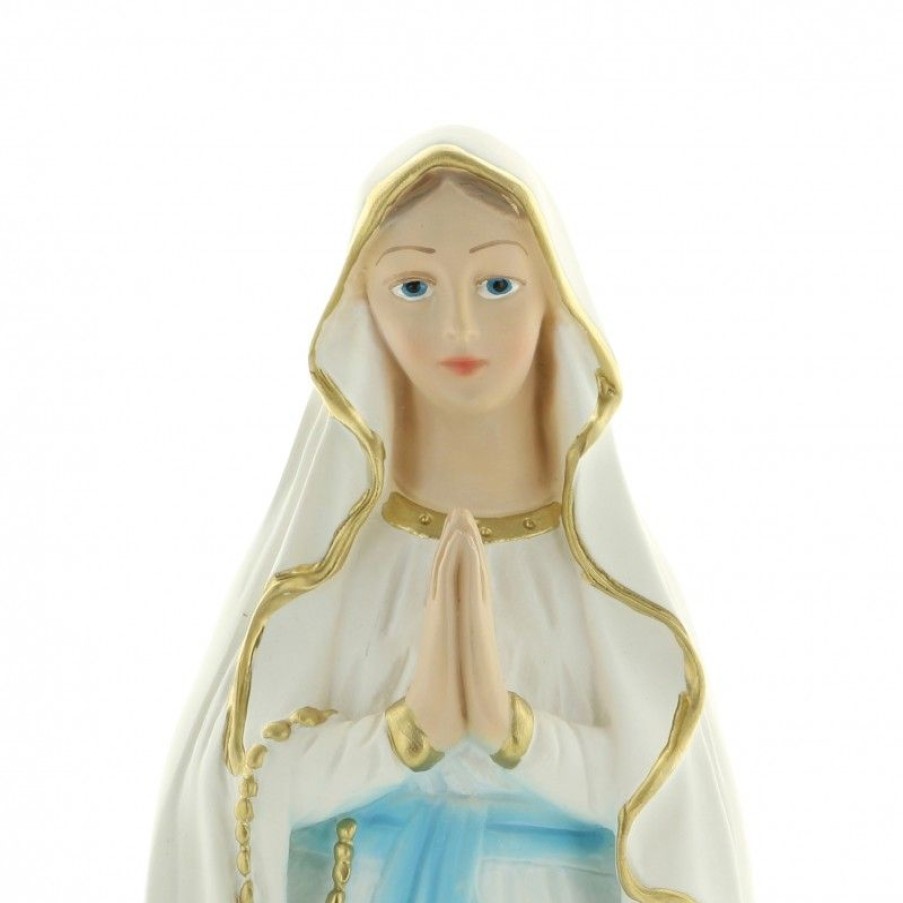 Palais du Rosaire Statue De Notre Dame De Lourdes | Statue En Resine Coloree De Notre Dame De Lourdes 30Cm