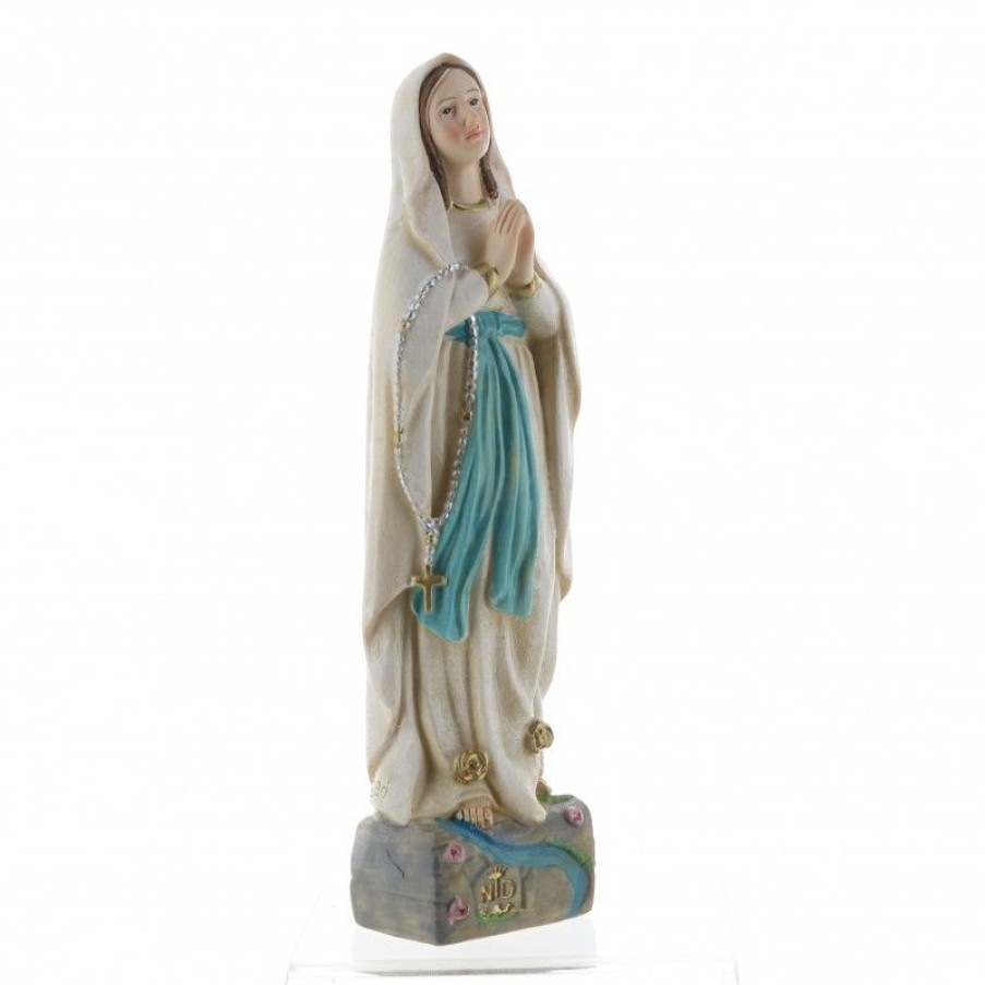 Palais du Rosaire Statue De Notre Dame De Lourdes | Statue Notre Dame De Lourdes Et La Source En Resine 16Cm