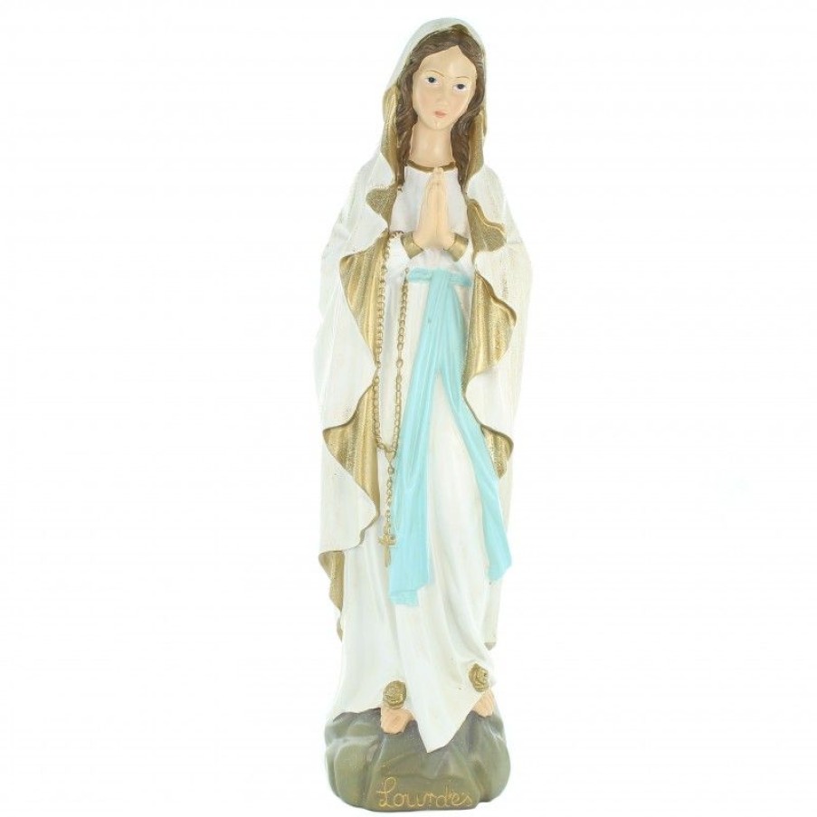 Palais du Rosaire Statue De Notre Dame De Lourdes | Statue Notre Dame De Lourdes A Paillettes 46Cm