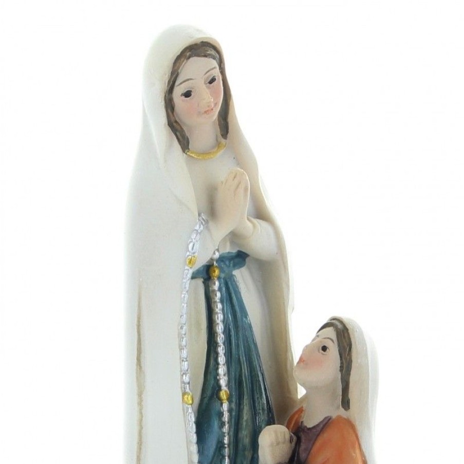 Palais du Rosaire Statue De Notre Dame De Lourdes | Statue Apparition Notre Dame De Lourdes 8 Cm Resine Decoree