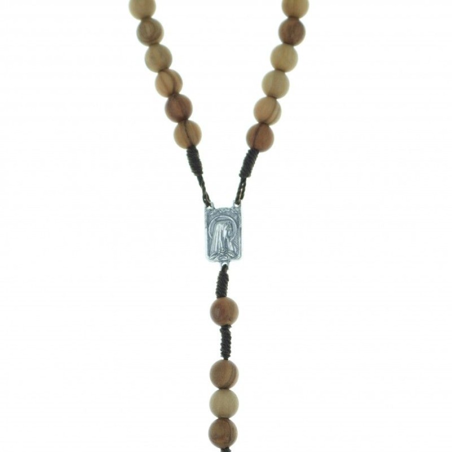 Palais du Rosaire Chapelet Bois | Chapelet De L'Apparition De Lourdes En Bois D'Olivier