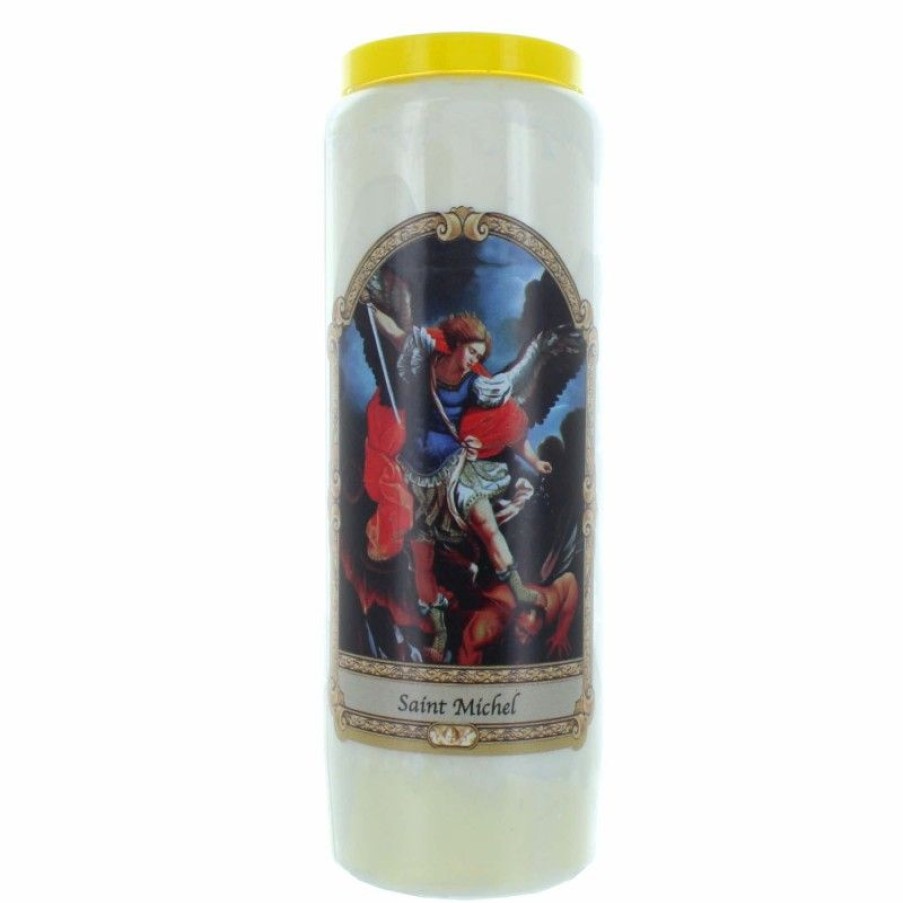Palais du Rosaire Bougie Neuvaine | Lot De 6 Bougies Neuvaine Saint Michel 17,5 Cm