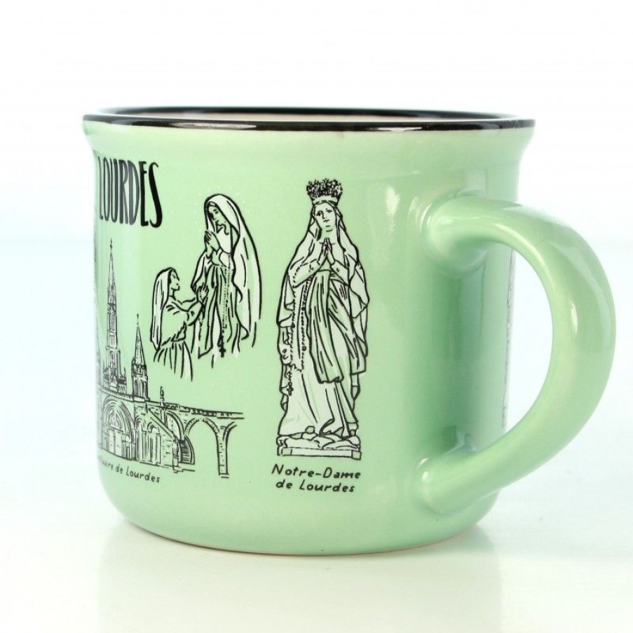 Palais du Rosaire Vaisselle De Lourdes | Chope En Ceramique De Lourdes