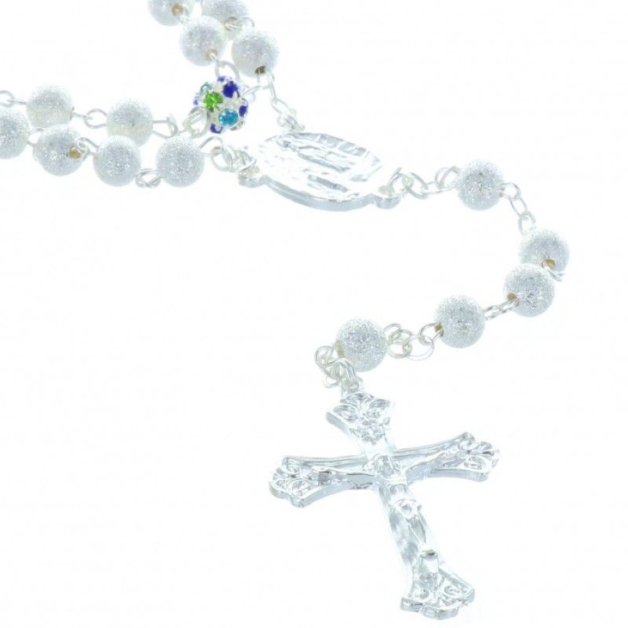 Palais du Rosaire Chapelet Metal | Chapelet De Lourdes En Metal Grains Pailletes, Paters Strass Colorees
