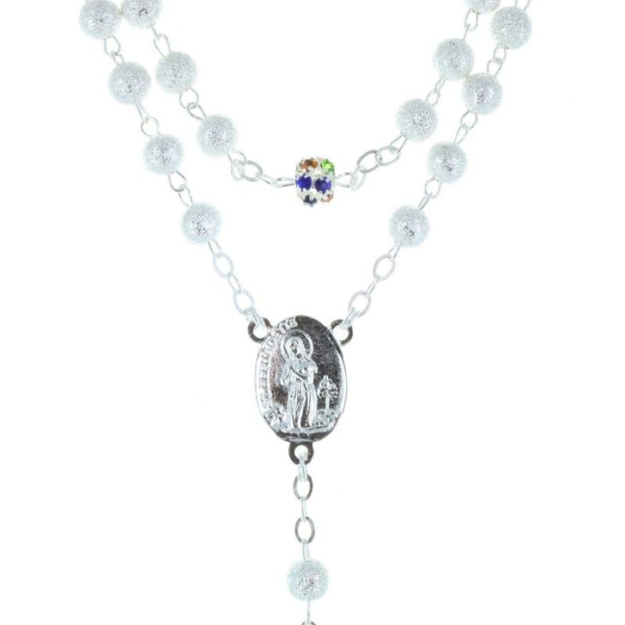 Palais du Rosaire Chapelet Metal | Chapelet De Lourdes En Metal Grains Pailletes, Paters Strass Colorees
