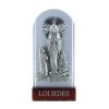 Palais du Rosaire Cadre Religieux | Cadre Religieux Apparition De Lourdes Argentee Et Details Brillants 4 X 9 Cm