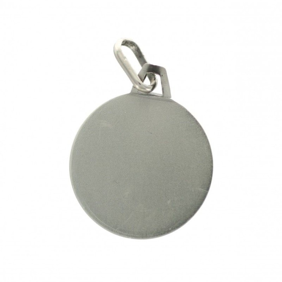 Palais du Rosaire Medaille Et Croix Argent | Medaille En Argent D'Un Ange Avec Une Colombe 16Mm