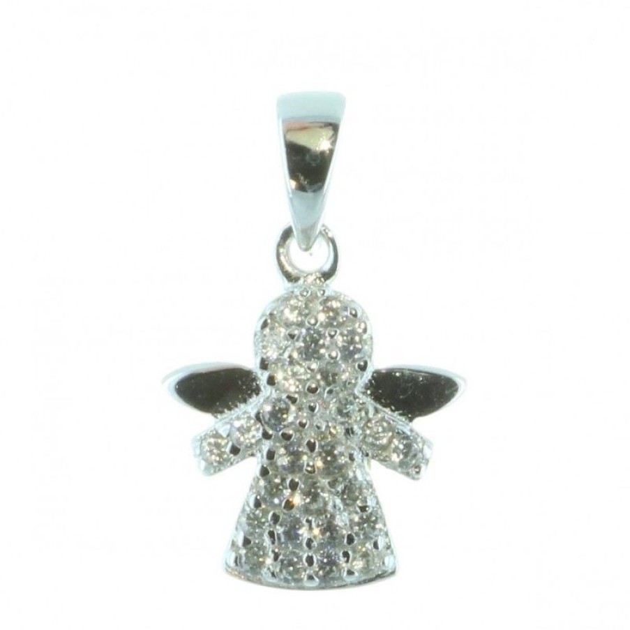 Palais du Rosaire Medaille Et Croix Argent | Pendentif Ange Argent Et Zircon