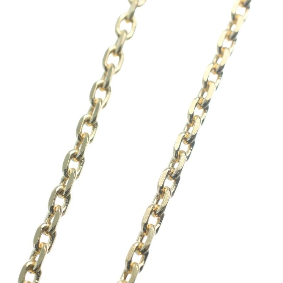 Palais du Rosaire Collier En Plaque Or | Chaine Plaque Or Forcat Lime 2.6 Mm - 70 Cm
