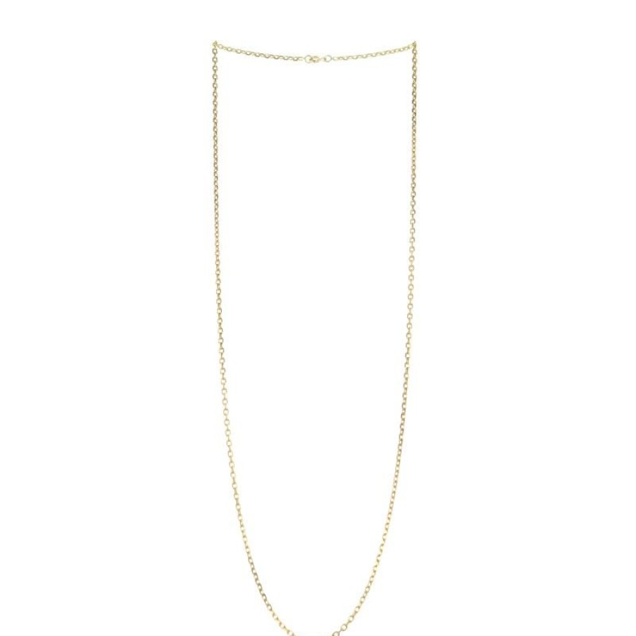 Palais du Rosaire Collier En Plaque Or | Chaine Plaque Or Forcat Lime 2.6 Mm - 70 Cm