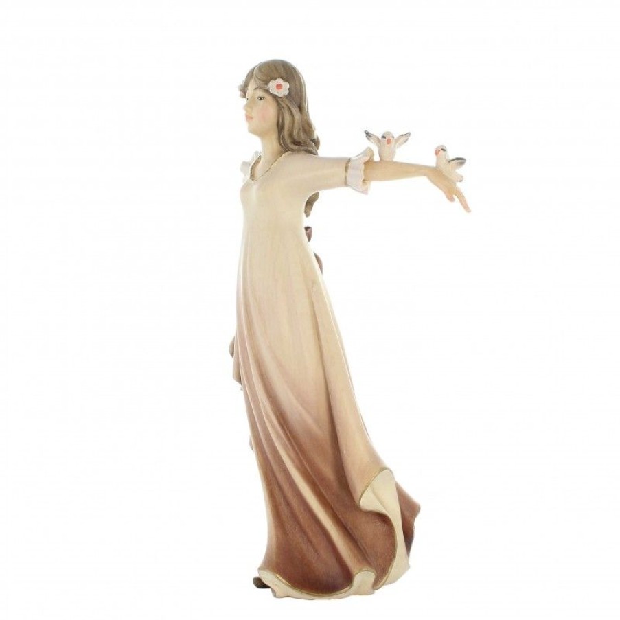 Palais du Rosaire Statue En Bois | Statue La Liberte En Bois 20Cm