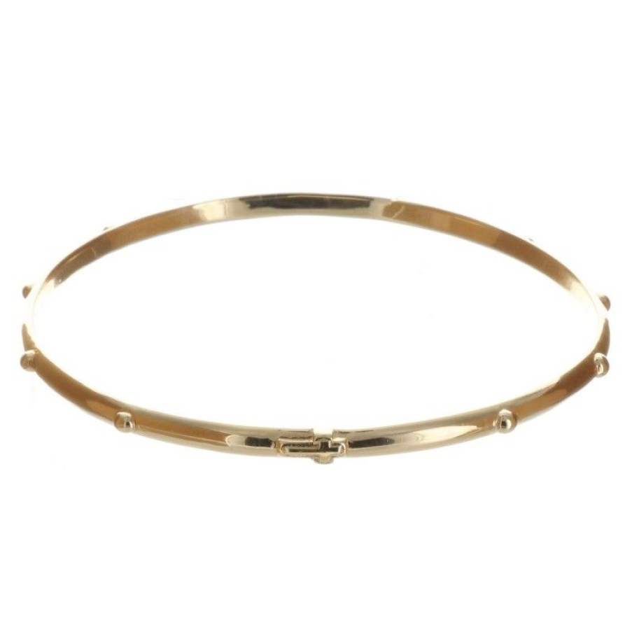 Palais du Rosaire Bracelet Plaque Or | Bracelet Plaque Or Jonc Dizainier 65Mm