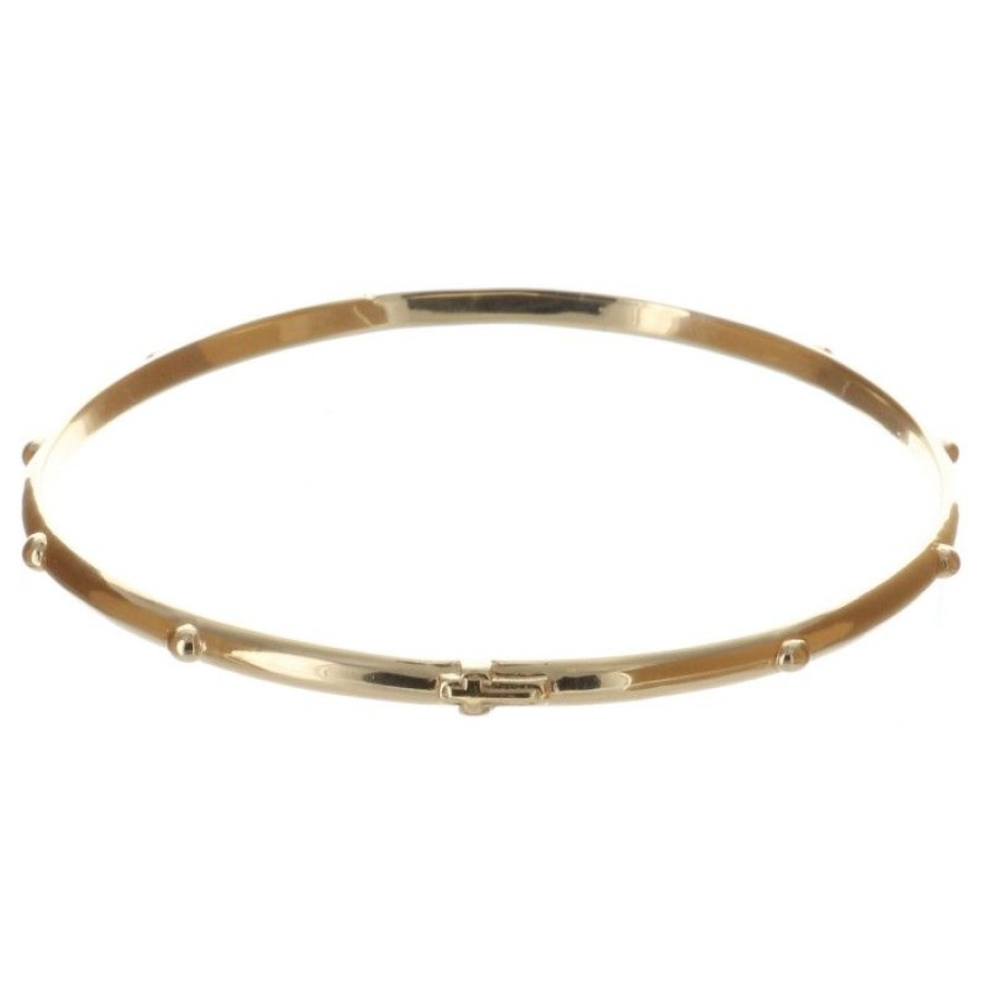 Palais du Rosaire Bracelet Plaque Or | Bracelet Plaque Or Jonc Dizainier 65Mm