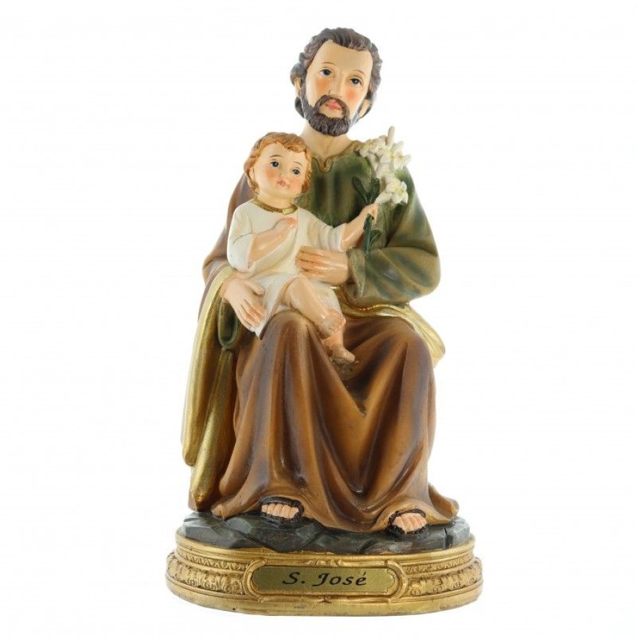 Palais du Rosaire Statue De Saint Joseph | Statue De Saint Joseph Assis De 30Cm En Resine