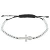 Palais du Rosaire Bracelet Fantaisie | Bracelet Religieux Avec Une Croix De Vie En Zirconium