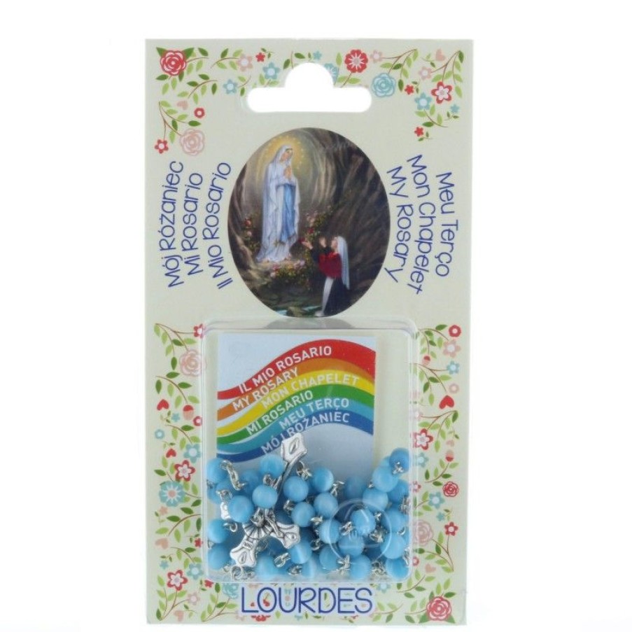 Palais du Rosaire Chapelet Verre | Chapelet De Lourdes En Verre Avec Son Petit Livret De Priere