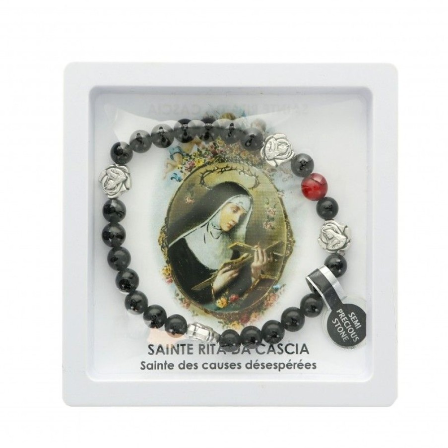Palais du Rosaire Bracelet Fantaisie | Bracelet De Sainte Rita En Pierres Semi-Precieuses