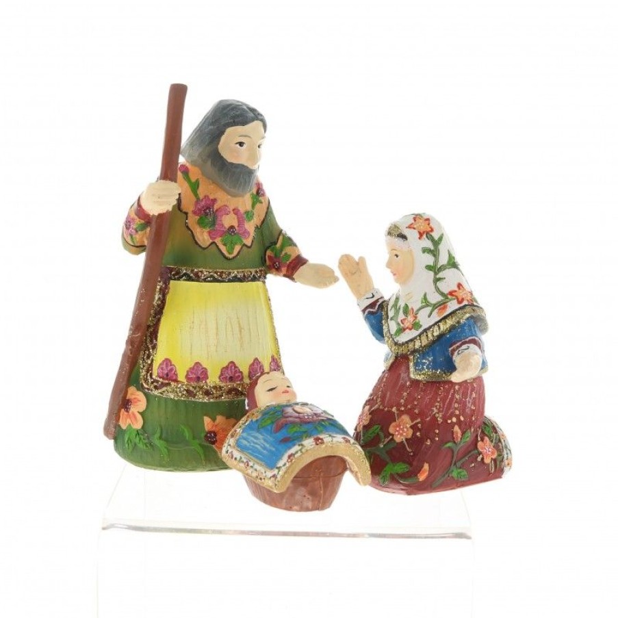 Palais du Rosaire Creche | Coffret De Trois Personnages De Creche Style Poupee Russe