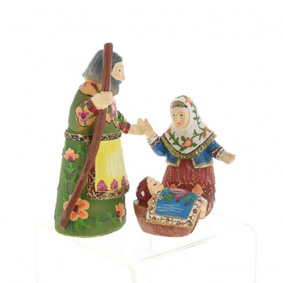 Palais du Rosaire Creche | Coffret De Trois Personnages De Creche Style Poupee Russe