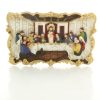 Palais du Rosaire Cadre Religieux | Cadre De La Cene En Resine Coloree 22X13Cm