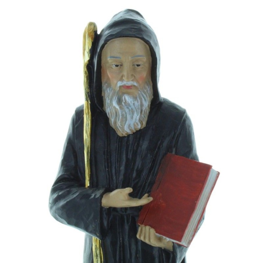 Palais du Rosaire Statue De Saint Benoit | Statue De Saint Benoit En Resine 30Cm