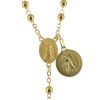 Palais du Rosaire Chapelet Plaque Or | Chapelet De Combat Grains Et Chaine En Plaque Or