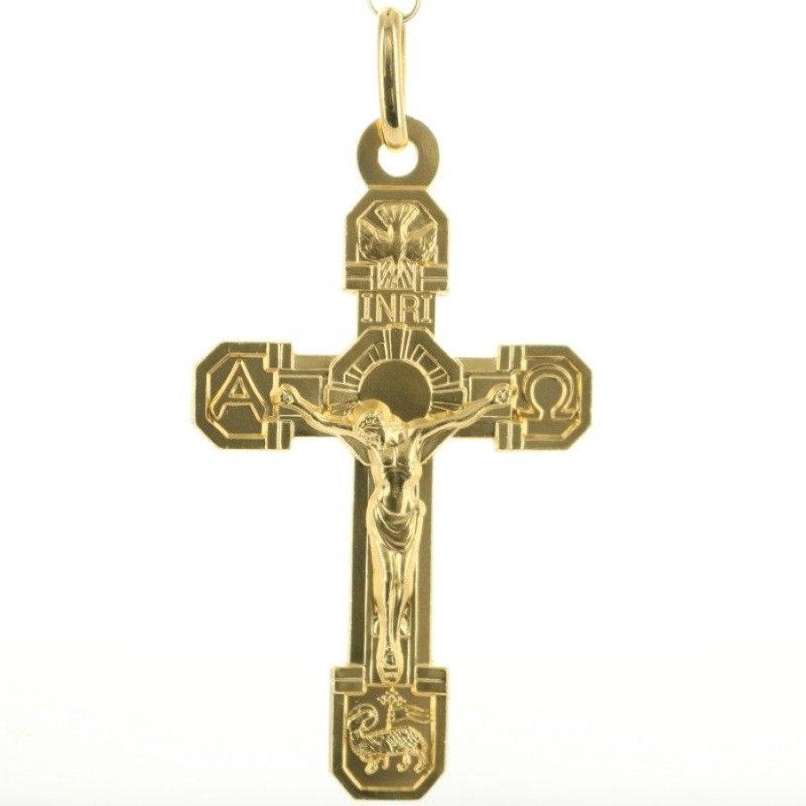 Palais du Rosaire Chapelet Plaque Or | Chapelet De Combat Grains Et Chaine En Plaque Or