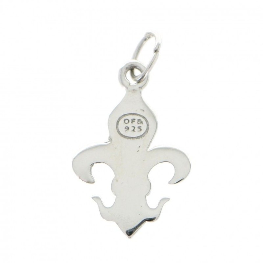 Palais du Rosaire Medaille Et Croix Argent | Pendentif Fleur De Lys En Argent 15Mm