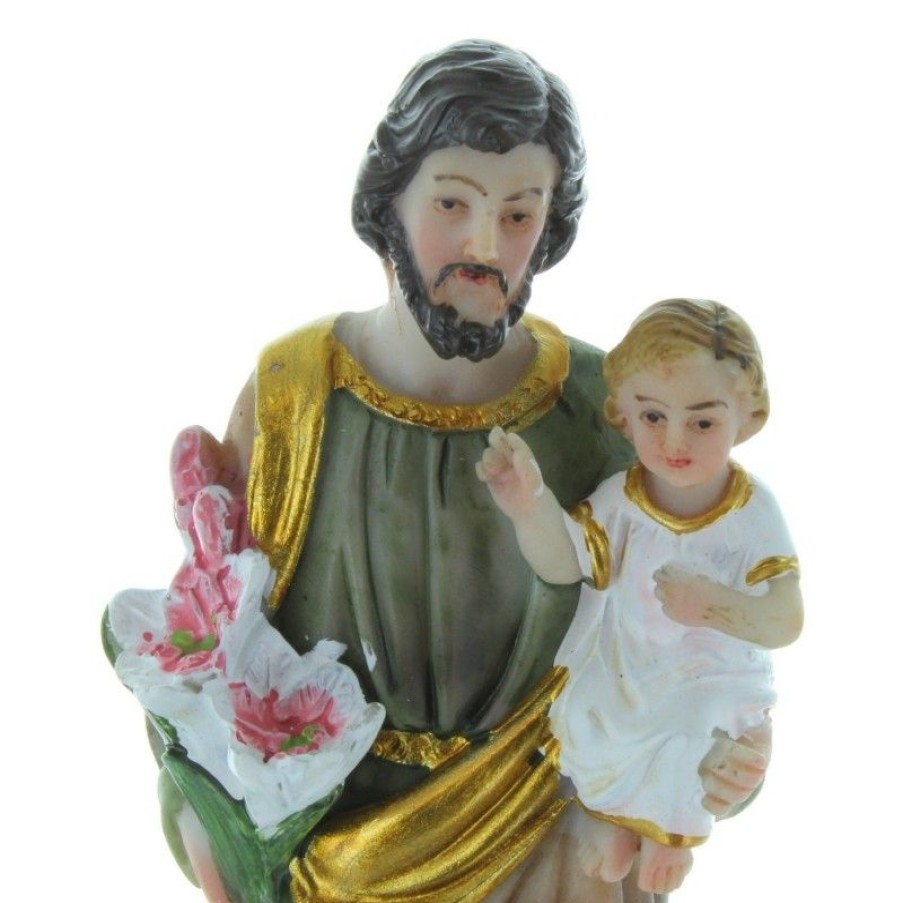 Palais du Rosaire Statue De Saint Joseph | Statue De Saint Joseph Decoree 12 Cm
