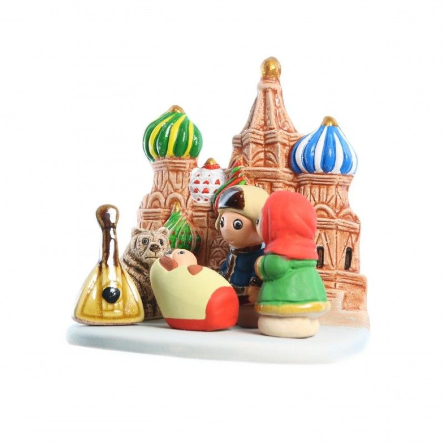 Palais du Rosaire Creche | Creche Du Monde Russie En Ceramique 8X7Cm