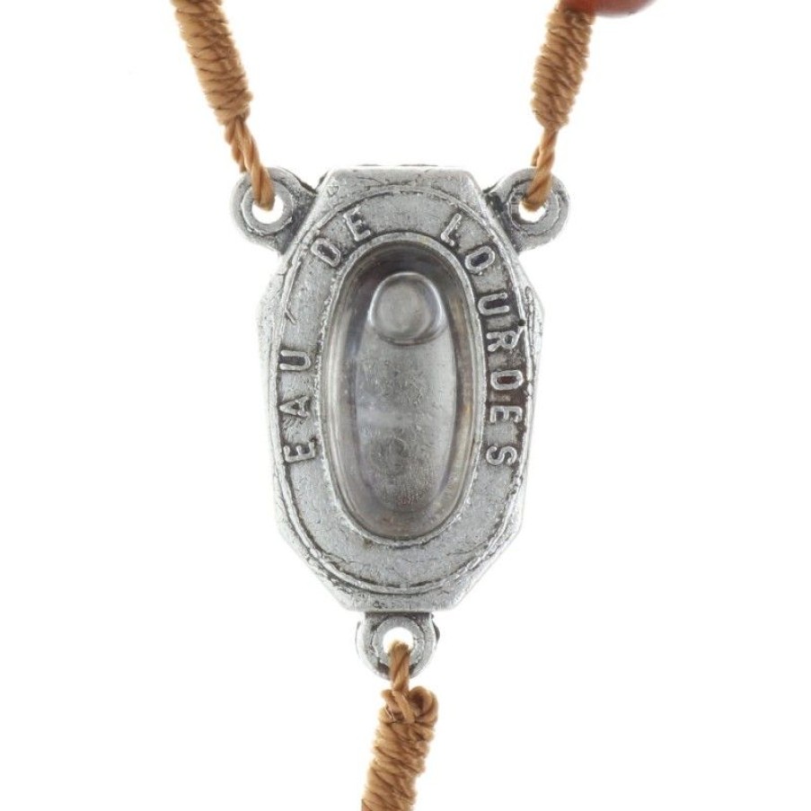Palais du Rosaire Chapelet De Lourdes | Chapelet En Bois Avec Eau De Lourdes Et Paters Medaille De Lourdes En Bois