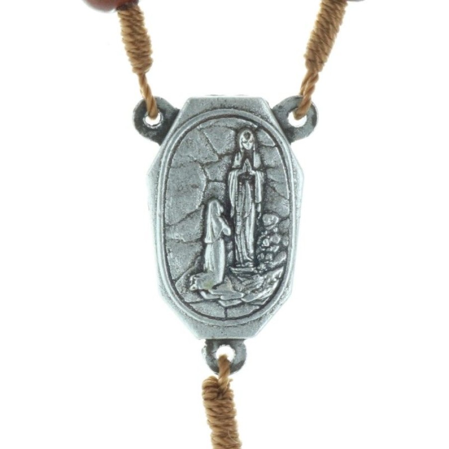 Palais du Rosaire Chapelet De Lourdes | Chapelet En Bois Avec Eau De Lourdes Et Paters Medaille De Lourdes En Bois