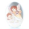 Palais du Rosaire Cadre Religieux | Cadre Bois Blanc Ovale Ange Lanterne 10X13Cm
