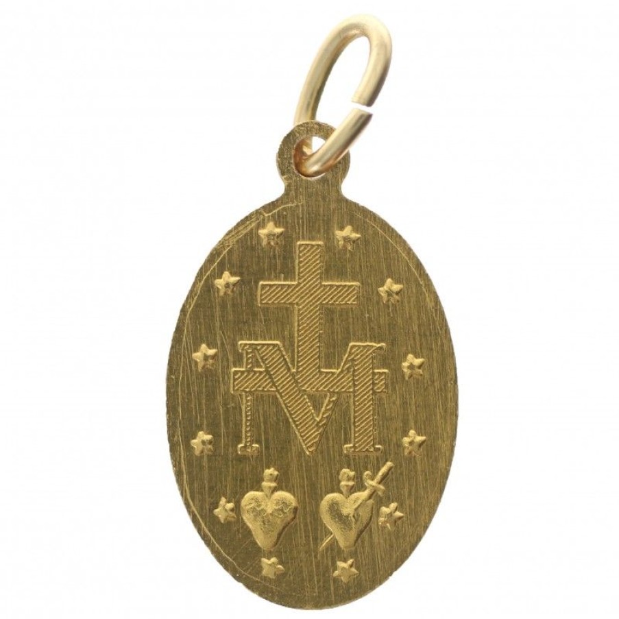 Palais du Rosaire Medaille Et Croix Metal | Lot De 50 Medailles Miraculeuses Dorees