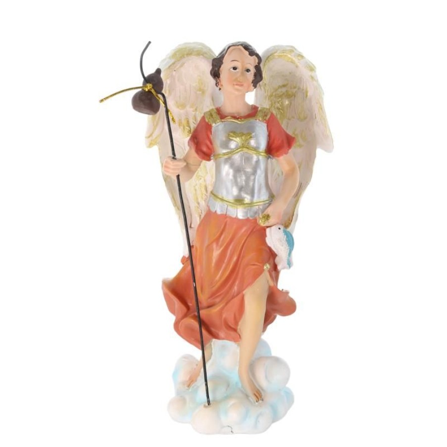 Palais du Rosaire Statue Ange | Statue Saint Raphael En Resine 20Cm