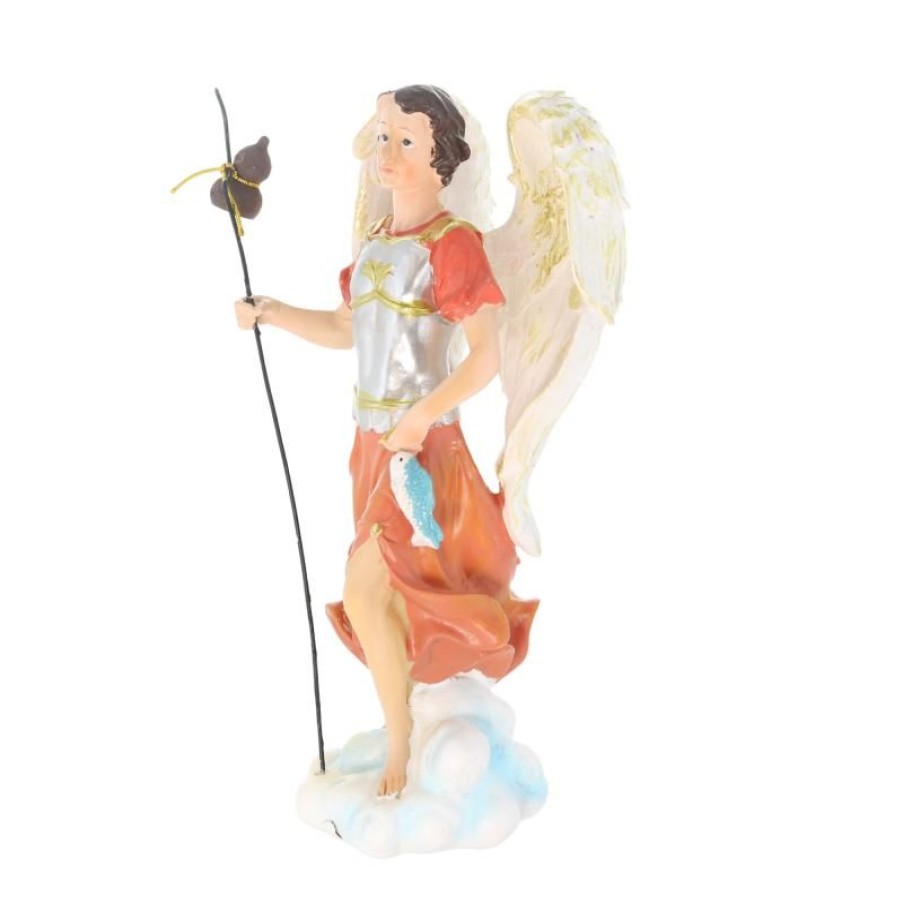 Palais du Rosaire Statue Ange | Statue Saint Raphael En Resine 20Cm