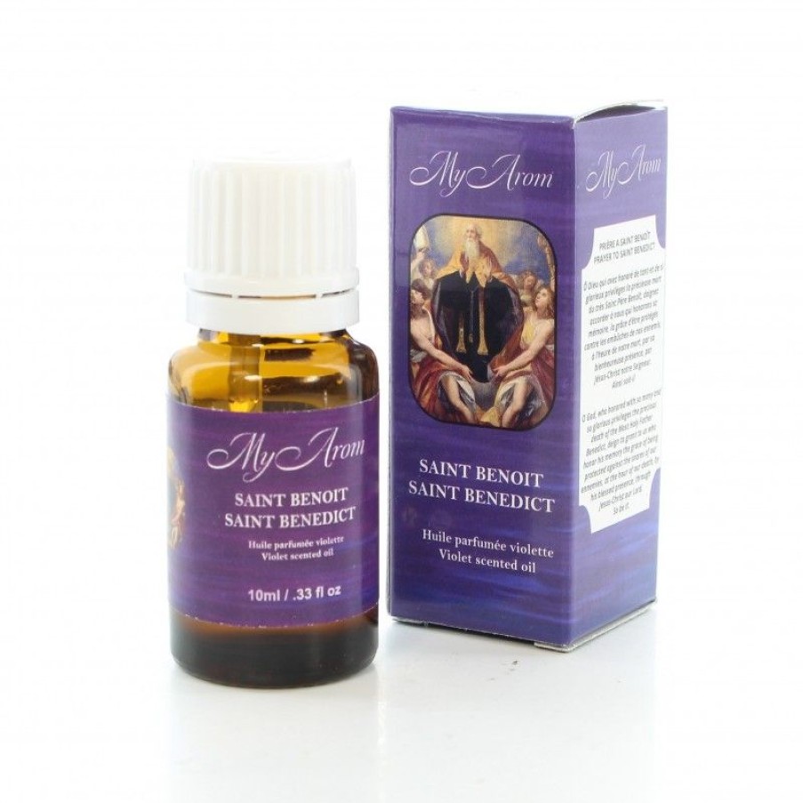 Palais du Rosaire Huile Religieuse | Huile Essentielle Religieuse Saint Benoit Parfumee A La Violette 10Ml