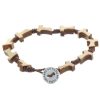 Palais du Rosaire Bracelet Dizainier | Bracelet Dizainier Corde, Bois Et Croix De Tau