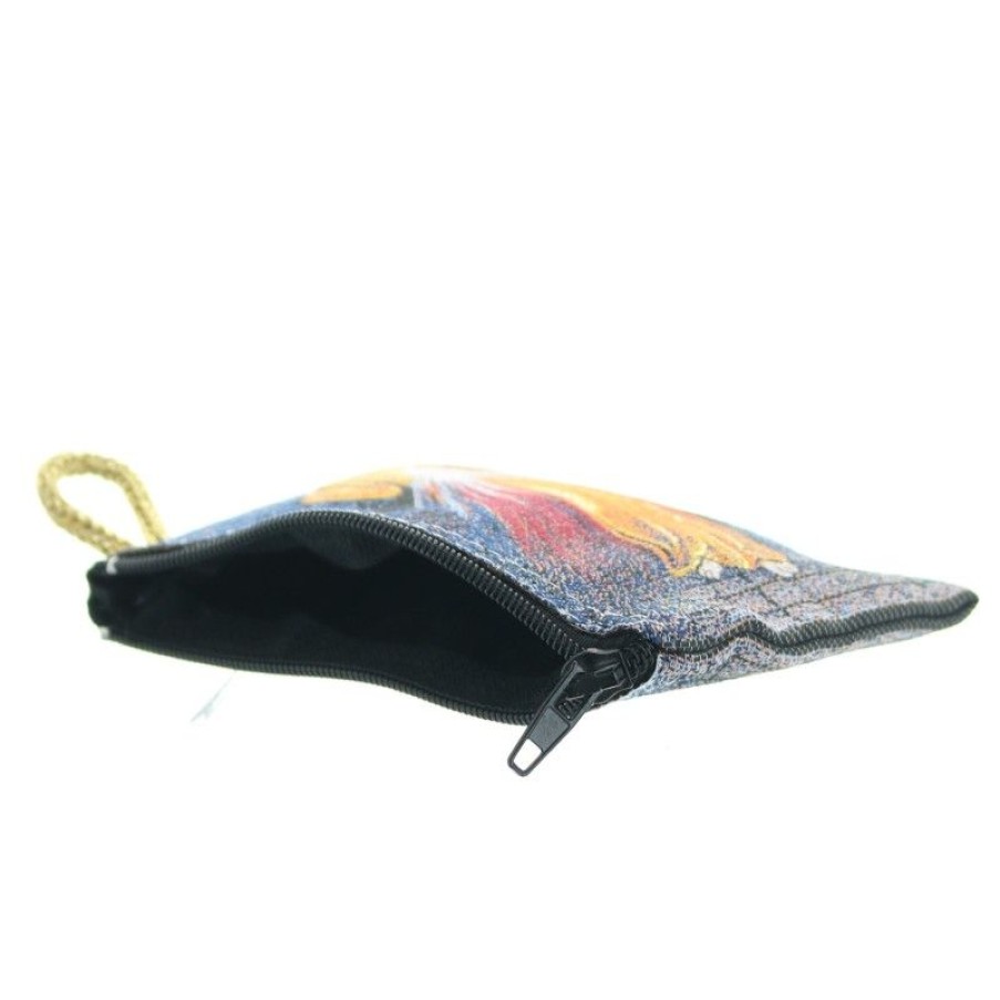 Palais du Rosaire Etui A Chapelet | Etui A Chapelet En Fil Dore 10X7 Cm Decore Du Christ Misericordieux