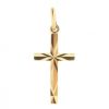 Palais du Rosaire Medaille Et Croix Plaque Or | Pendentif Croix Plaque Or Aux Courbes Facetees