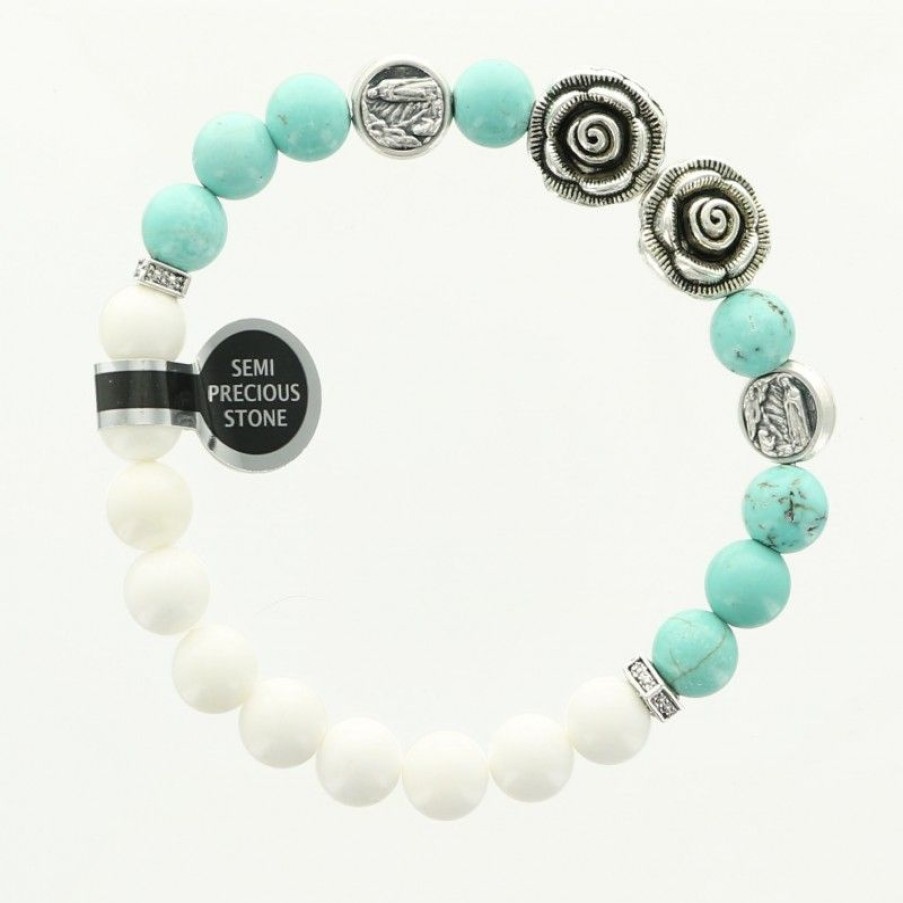 Palais du Rosaire Bracelet Fantaisie | Bracelet De Notre Dame De Lourdes En Pierres Semi-Precieuses