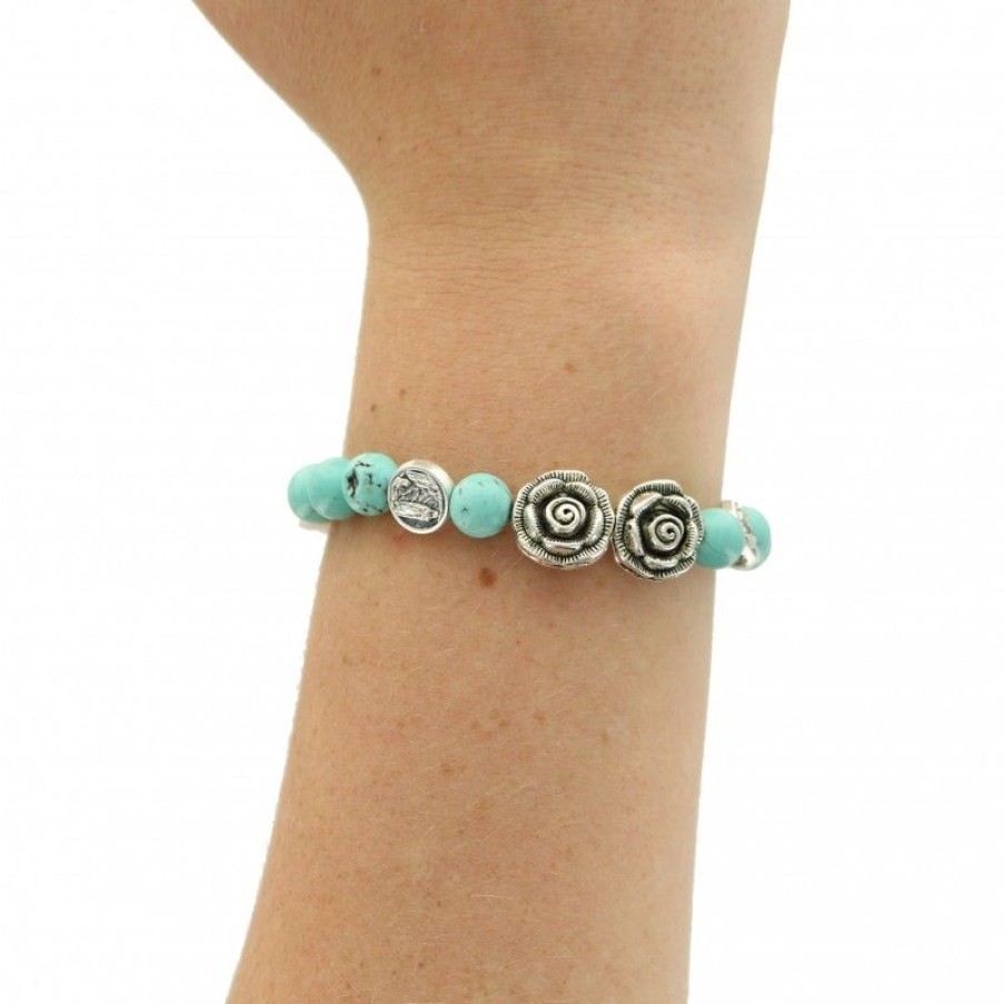 Palais du Rosaire Bracelet Fantaisie | Bracelet De Notre Dame De Lourdes En Pierres Semi-Precieuses