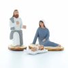 Palais du Rosaire Creche | Creche De Noel Avec Marie, Joseph Et L'Enfant Jesus, 9 Cm, Coloree A La Main