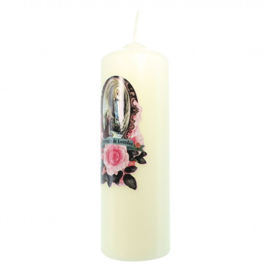 Palais du Rosaire Bougie Decorative | Bougie De L'Apparition 6X15Cm