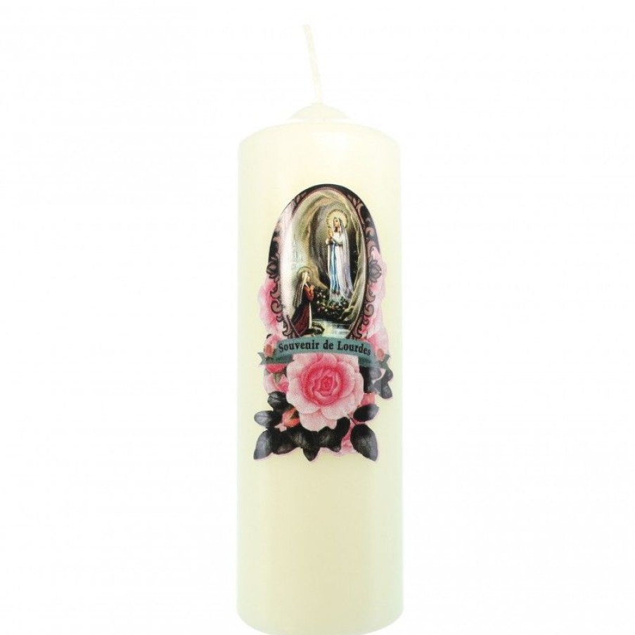 Palais du Rosaire Bougie Decorative | Bougie De L'Apparition 6X15Cm